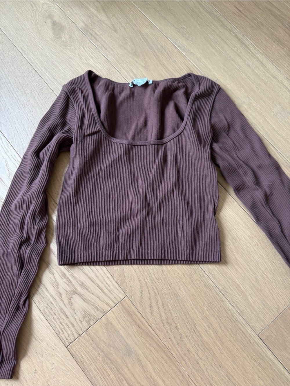 Zara cropped rib long sleeve